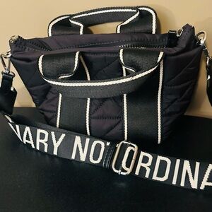 Mini Black Duffle Handbag